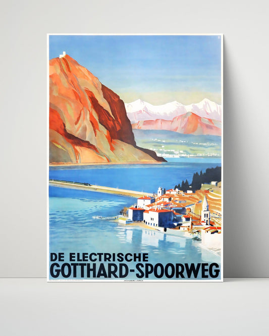 Classic Travel Unframed Poster -  Gotthard - Swiss Railway