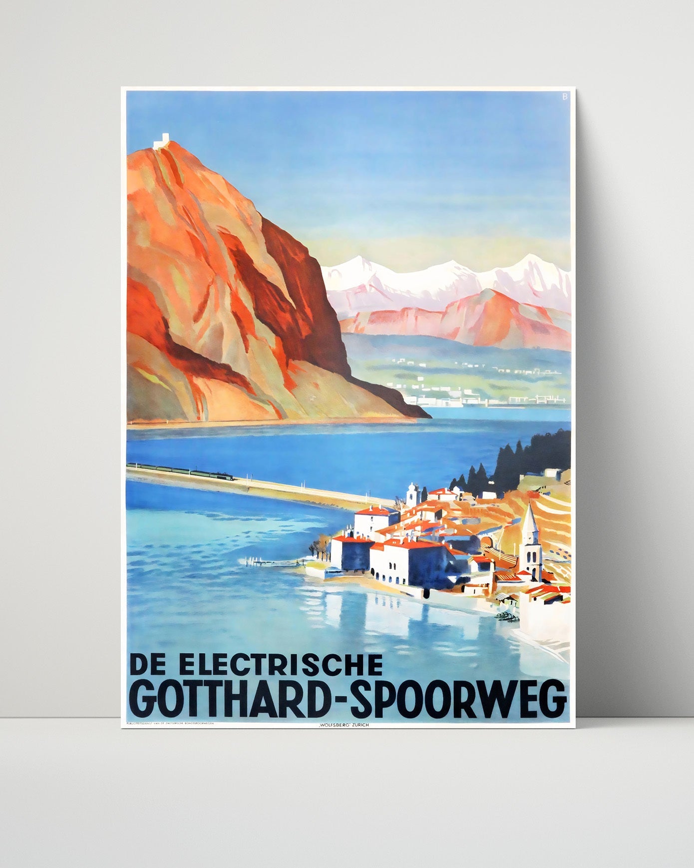 Classic Travel Poster - Gotthard - Swiss Railway