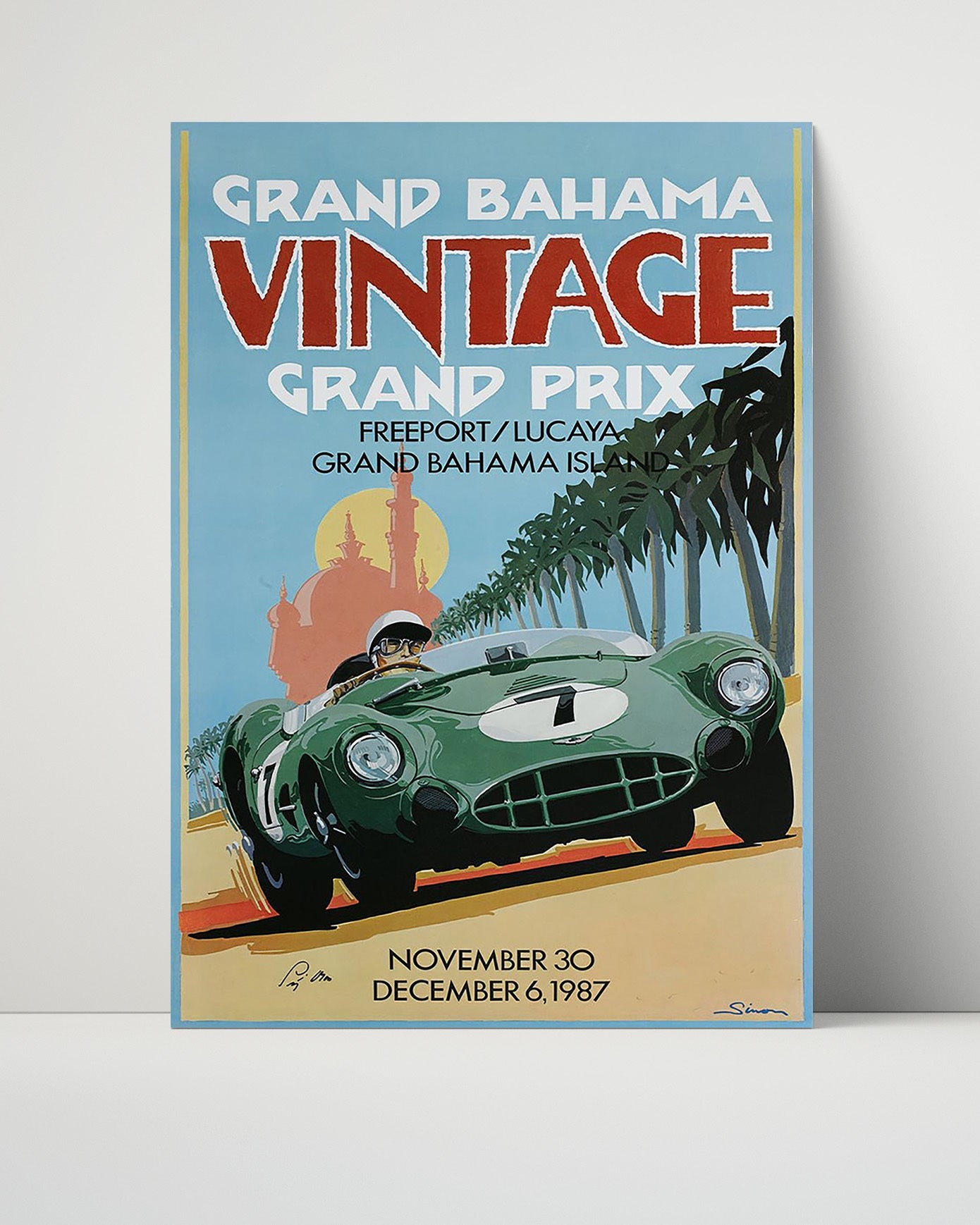 Classic Travel Poster - Grand Bahama - Vintage Grand Prix