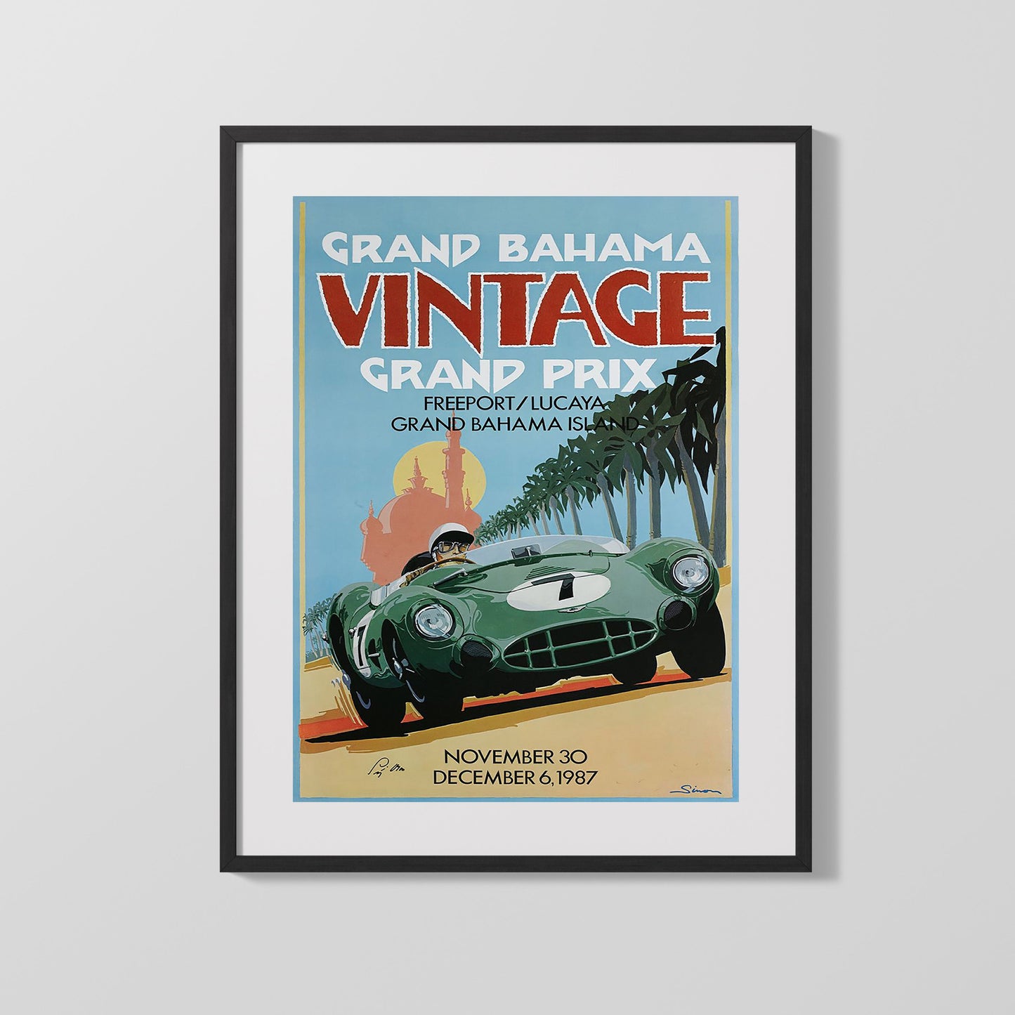 Classic Travel Poster - Grand Bahama - Vintage Grand Prix