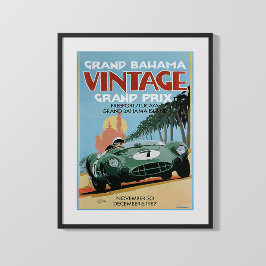 Classic Travel Poster - Grand Bahama - Vintage Grand Prix