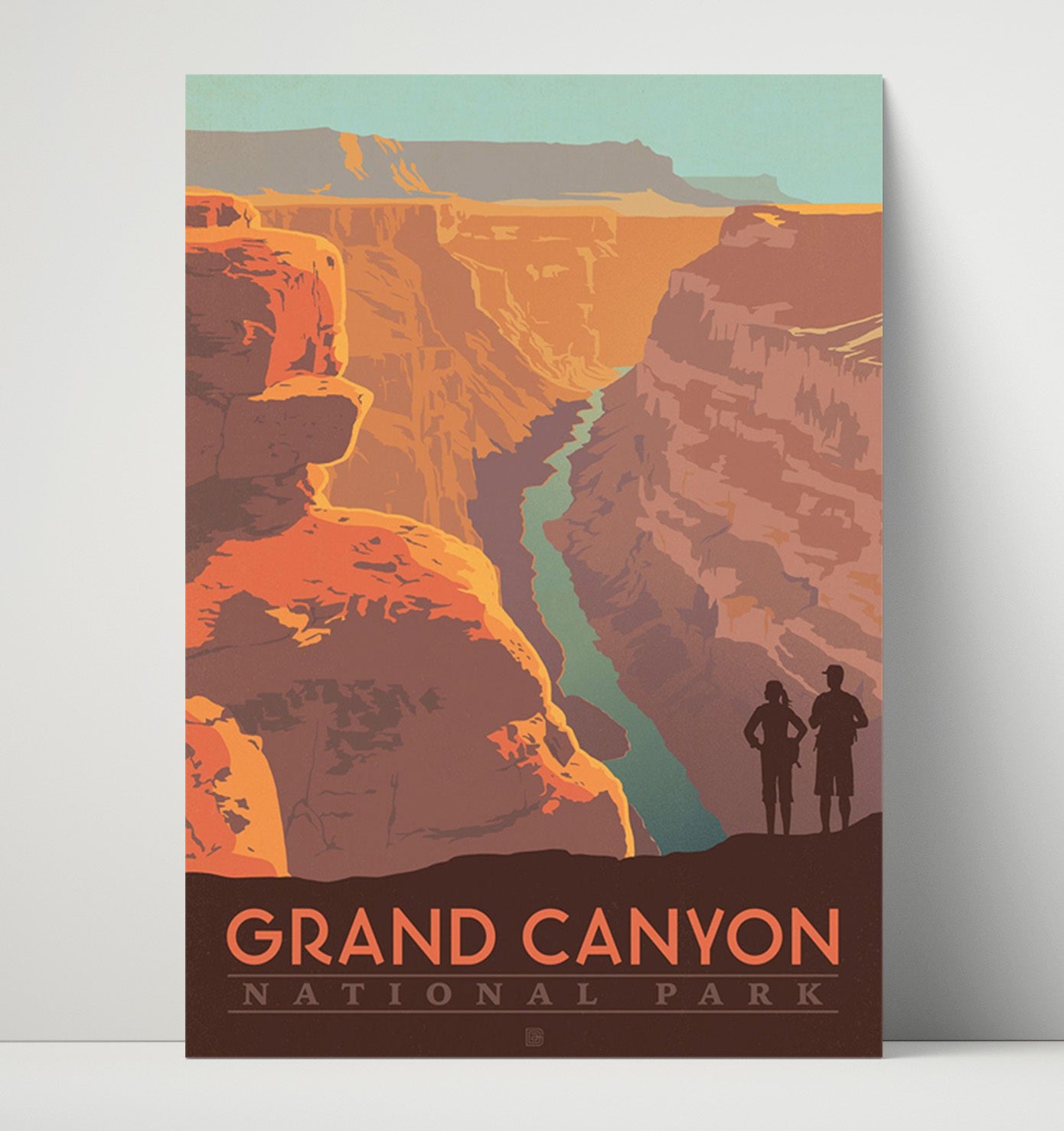 Grand Canyon National Park Vintage Travel Print 16x20 Unframed Print travel wall art print