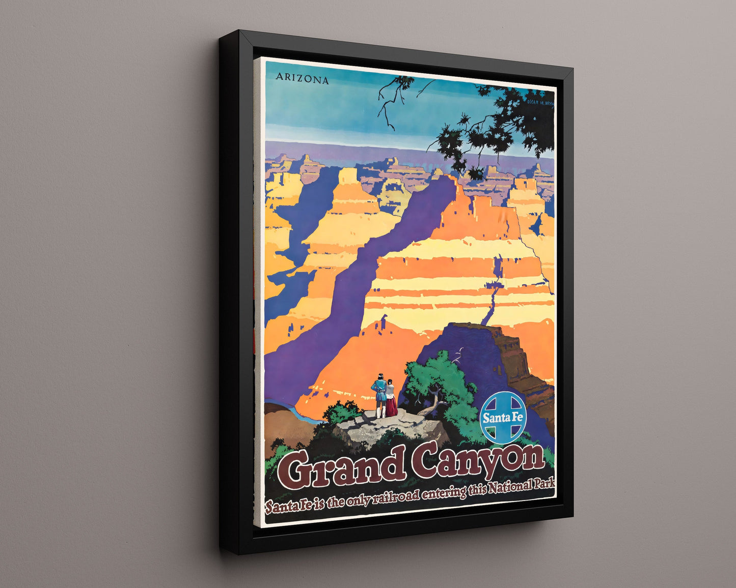 Classic Travel Poster - Grand Canyon - Santa Fe Railway