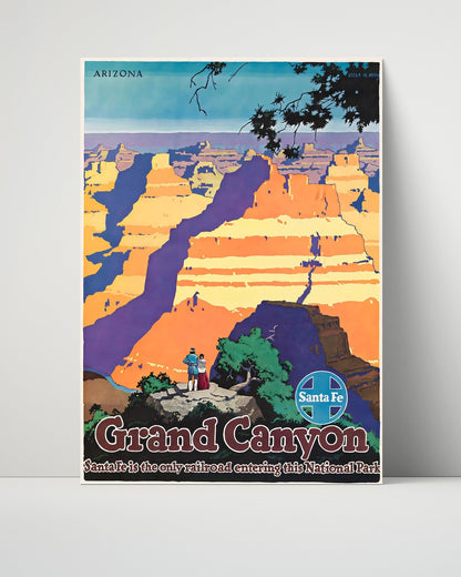Classic Travel Unframed Poster -  Grand Canyon - Santa Fe Railway