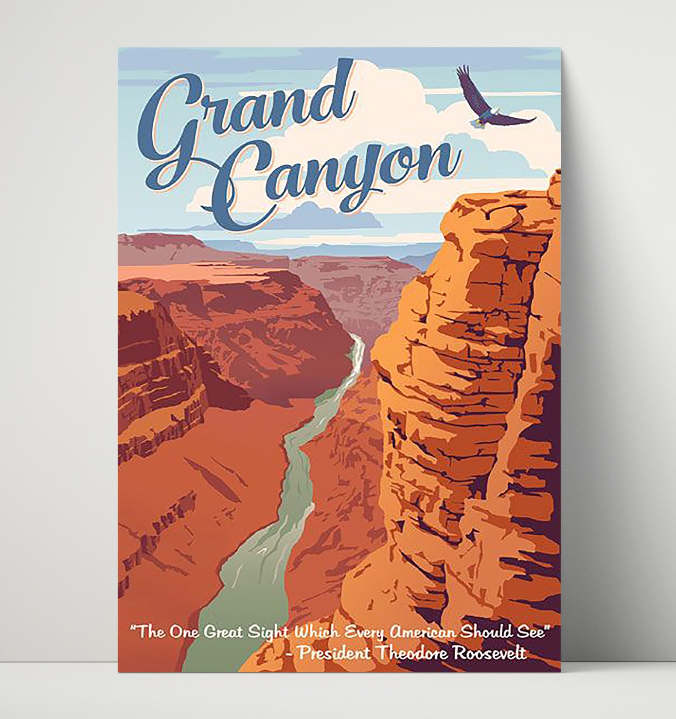 Grand Canyon United States Vintage Travel Print 16x20 Unframed Print travel wall art print