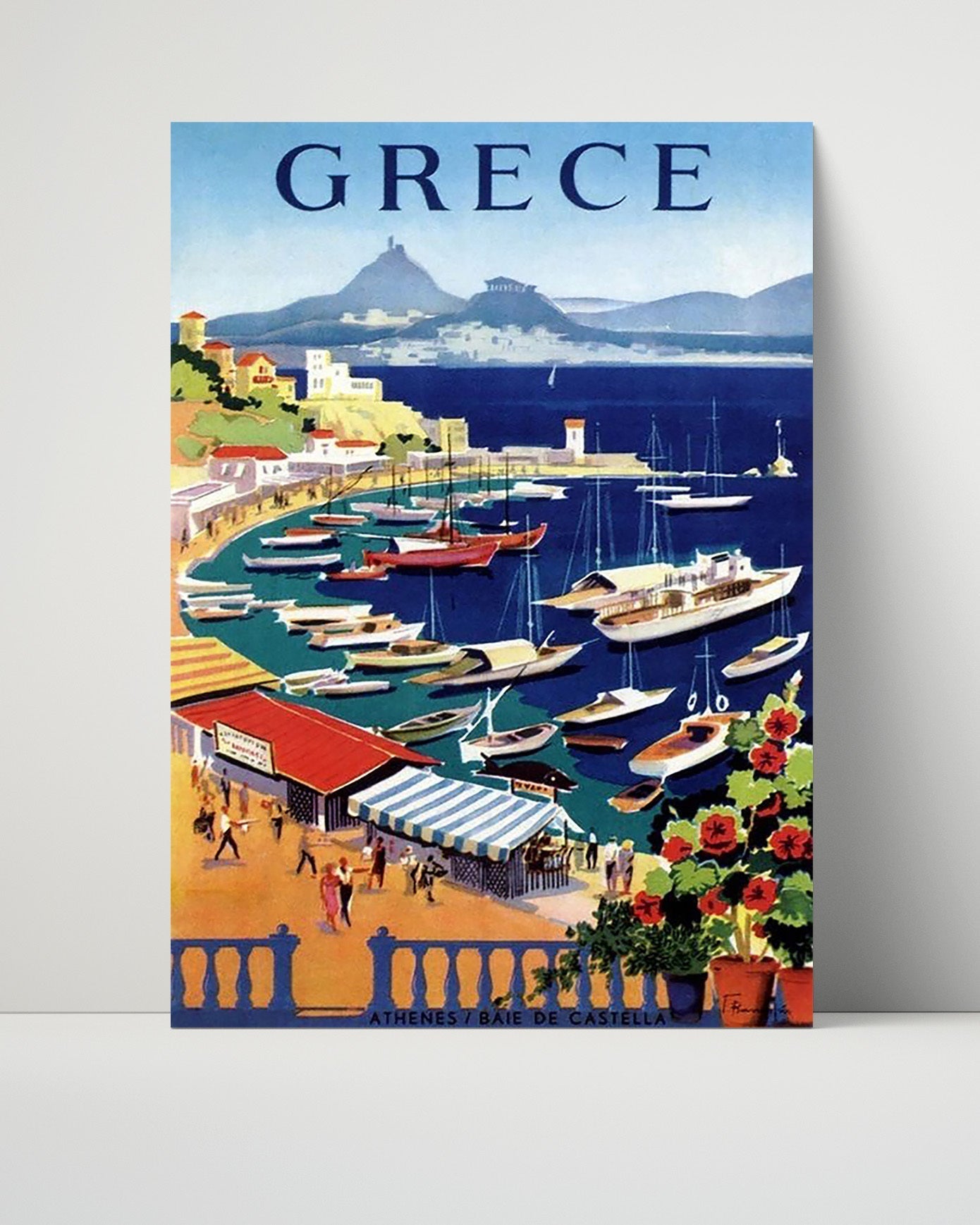 Classic Travel Unframed Poster -  Greece - Athens Baie de Castella