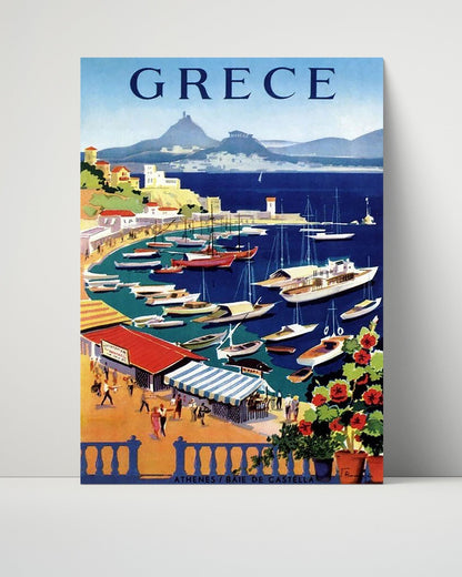 Classic Travel Unframed Poster -  Greece - Athens Baie de Castella