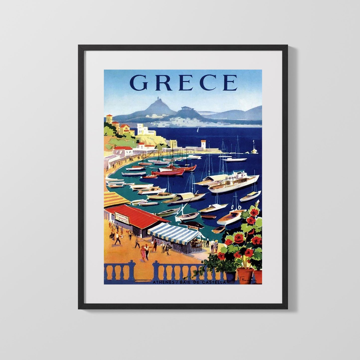 Classic Travel Poster - Greece - Athens Baie de Castella