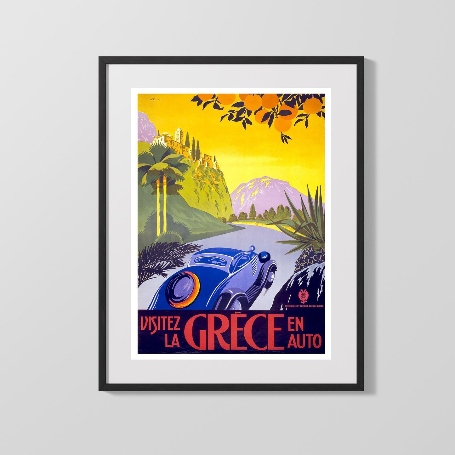 Classic Travel Poster - Greece - By Car