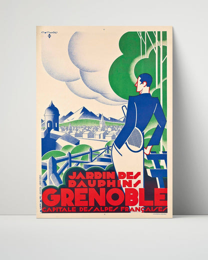 Classic Travel Unframed Poster -  Grenoble - Jardin des Dauphins