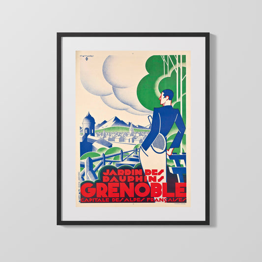 Classic Travel Poster - Grenoble - Jardin des Dauphins