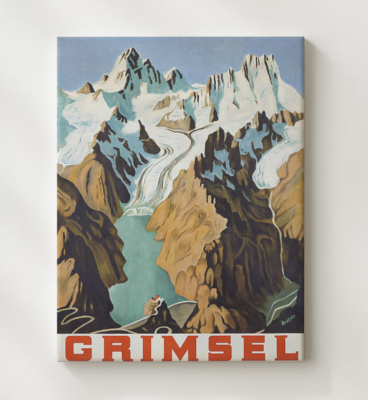 Grimsel Swiss Alps Glacier - Travel - 20x24 Canvas