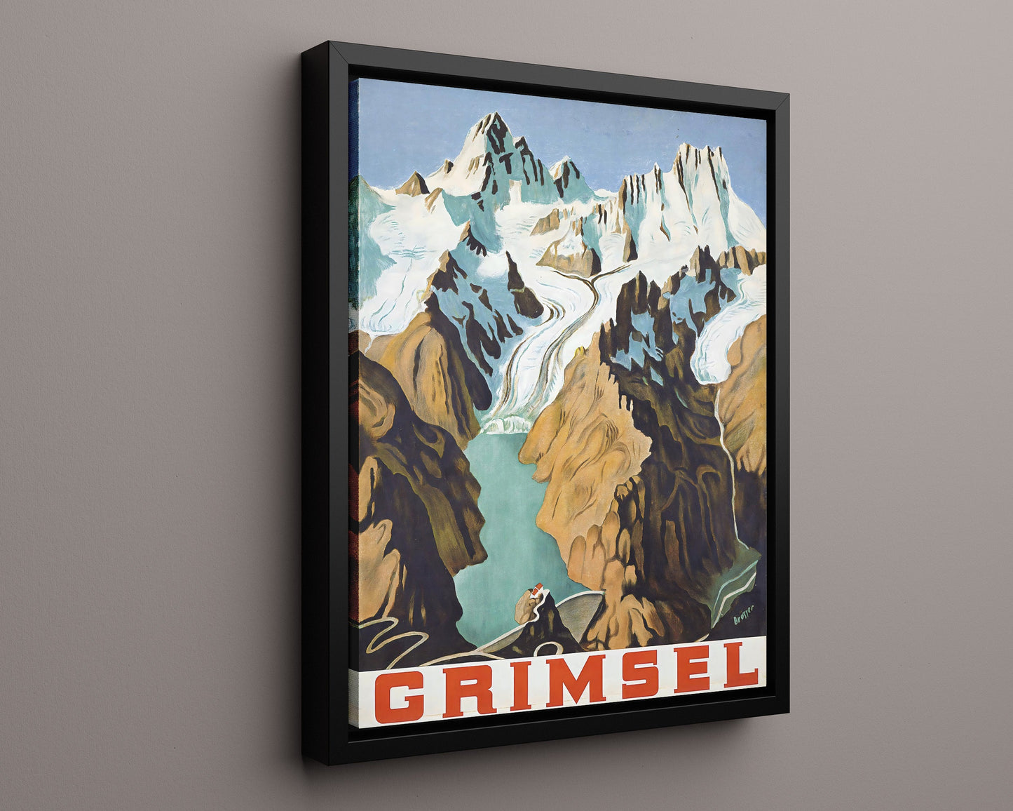 Classic Travel Poster - Grimsel - Swiss Alps Glacier