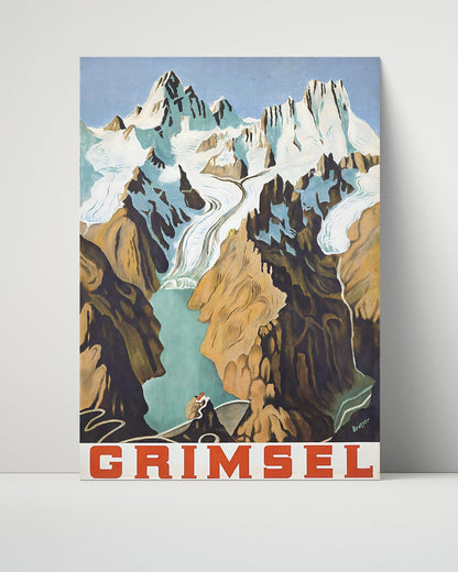 Classic Travel Unframed Poster -  Grimsel - Swiss Alps Glacier