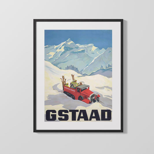 Classic Travel Poster - Gstaad - Switzerland