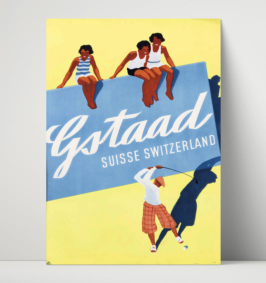 Gstaad Golf and Friends - Travel - 16x20 Unframed Print