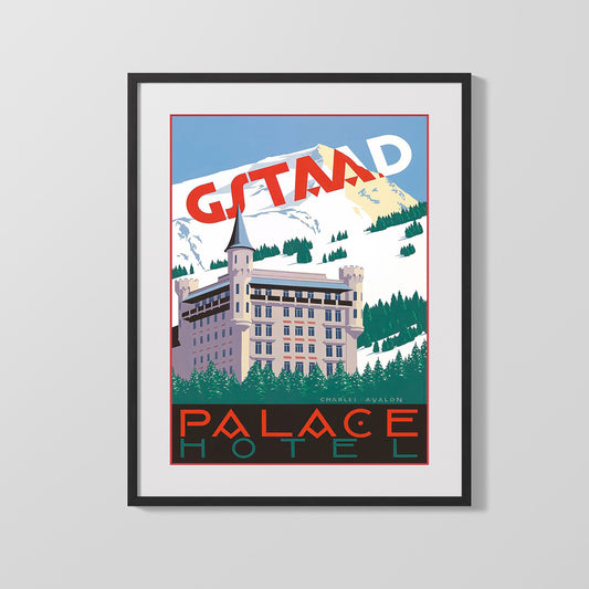 Classic Travel Poster - Gstaad - Golf and Friends