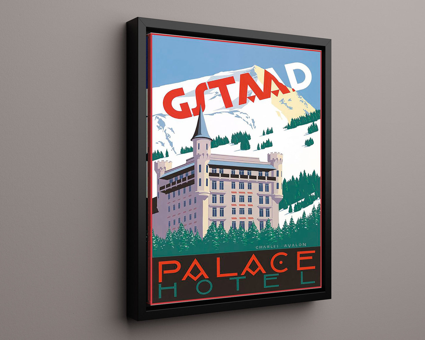 Classic Travel Poster - Gstaad - Golf and Friends