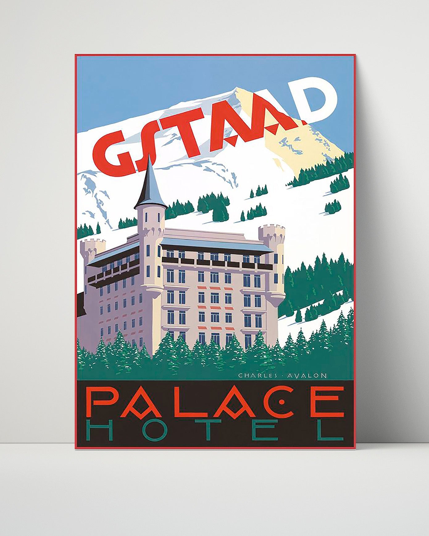 Classic Travel Poster - Gstaad - Golf and Friends