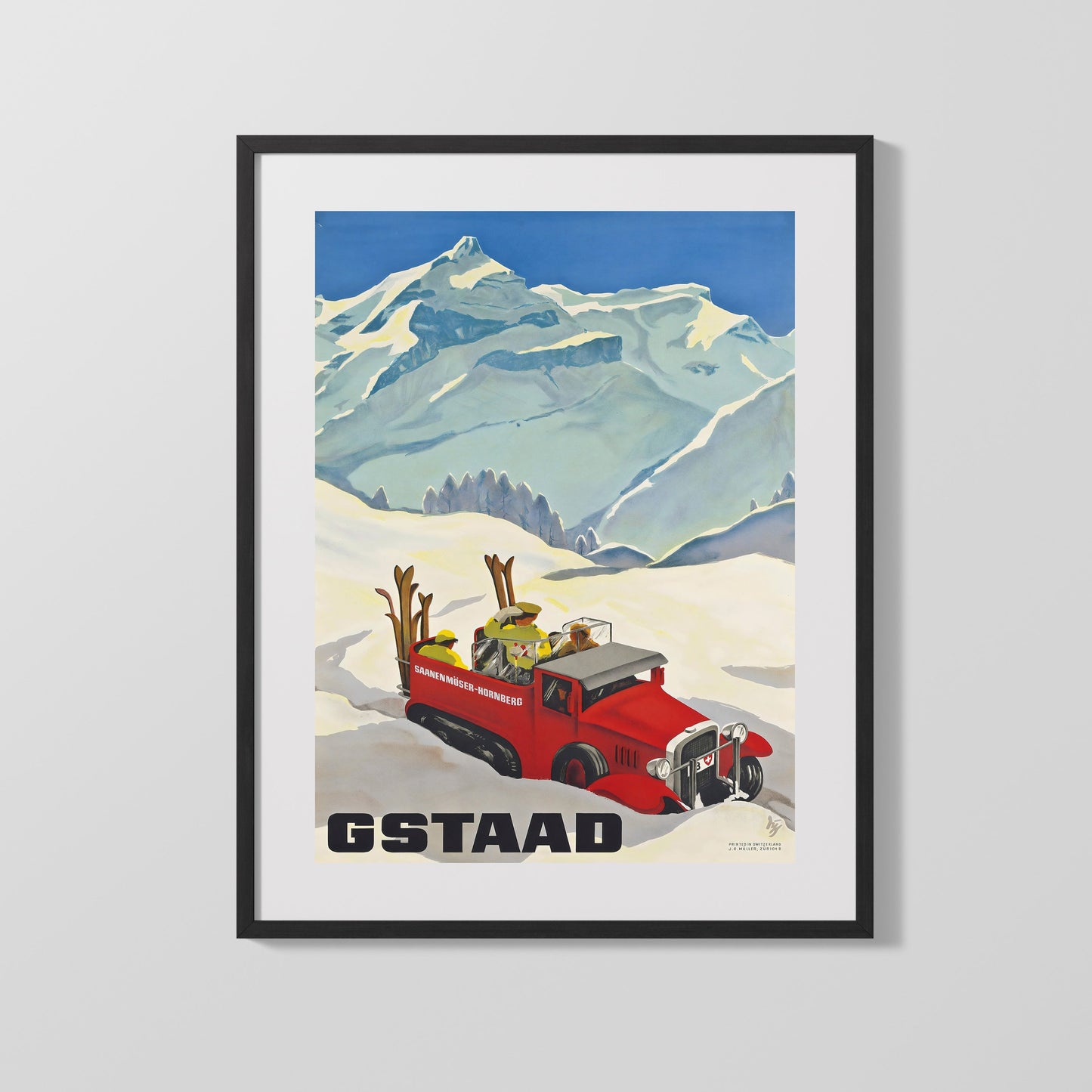 Classic Travel Poster - Gstaad - Palace Hotel