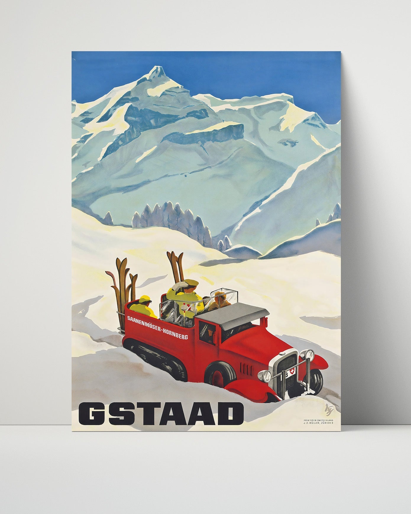 Classic Travel Poster - Gstaad - Palace Hotel