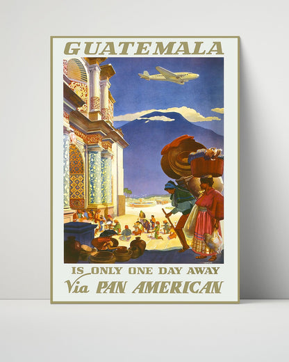Classic Travel Unframed Poster -  Guatemala - Pan American