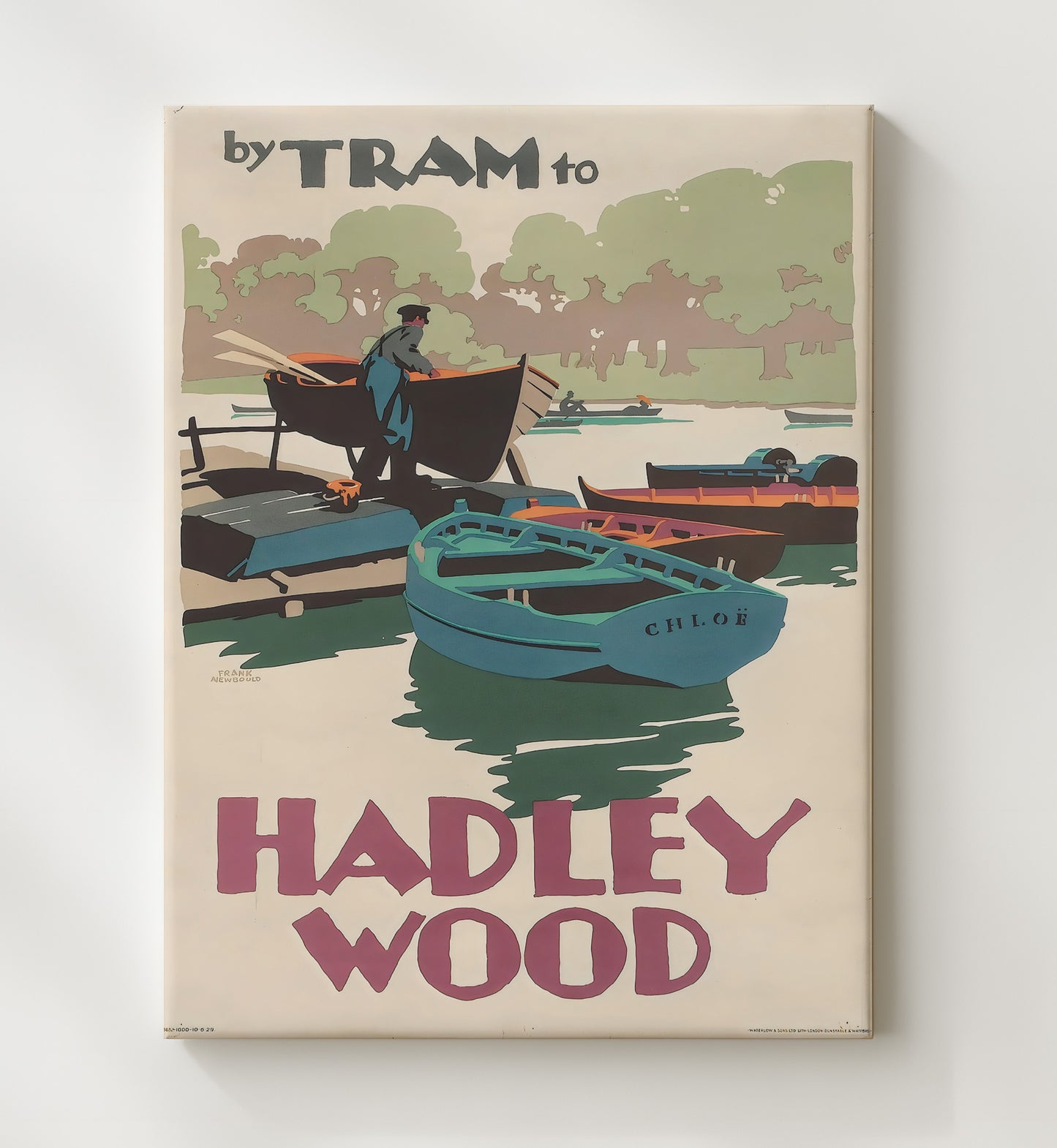 Hadley Wood Tram Route Vintage Travel Print 20x24 Canvas travel wall art print