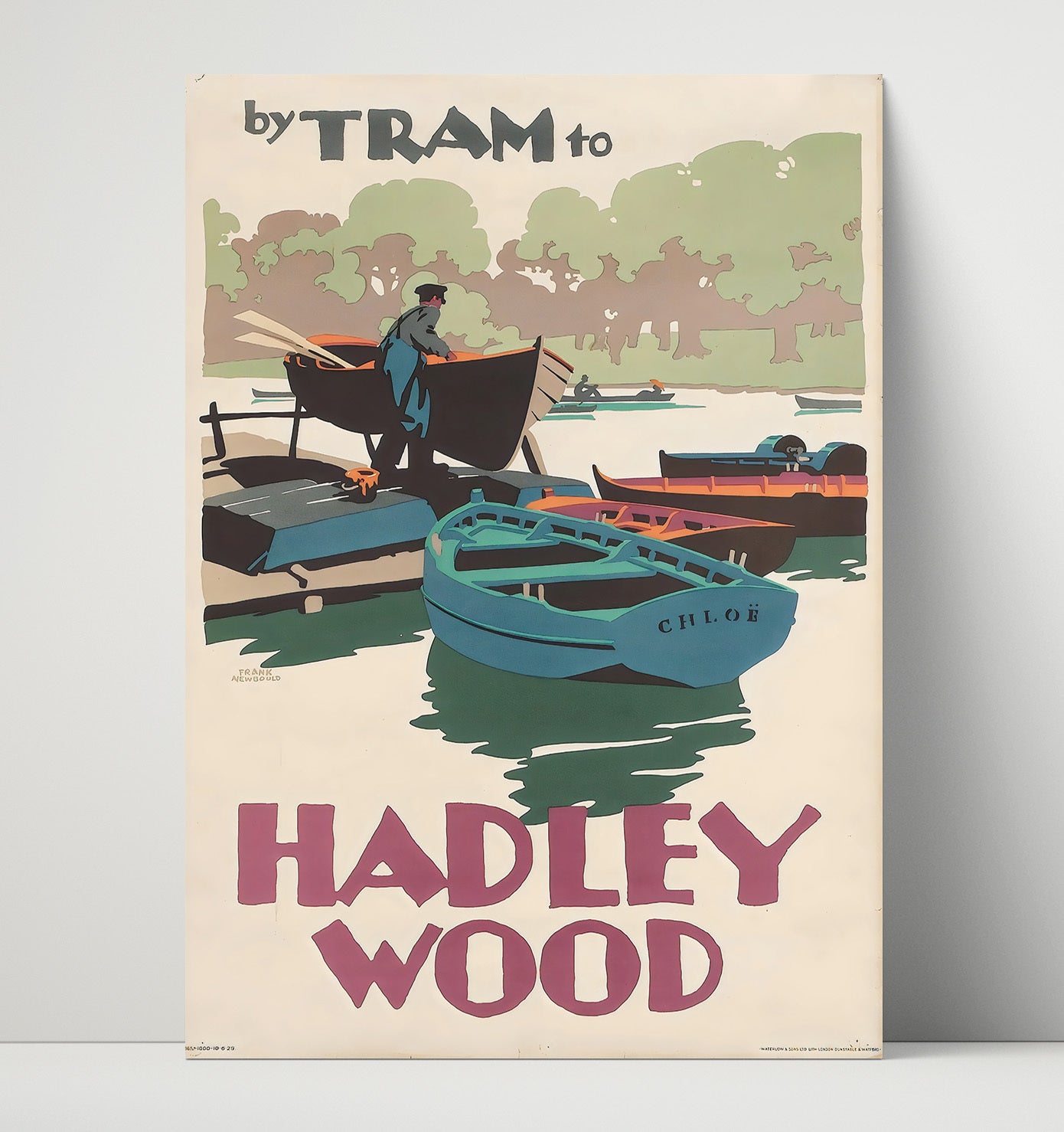 Hadley Wood Tram Route Vintage Travel Print 16x20 Unframed Print travel wall art print