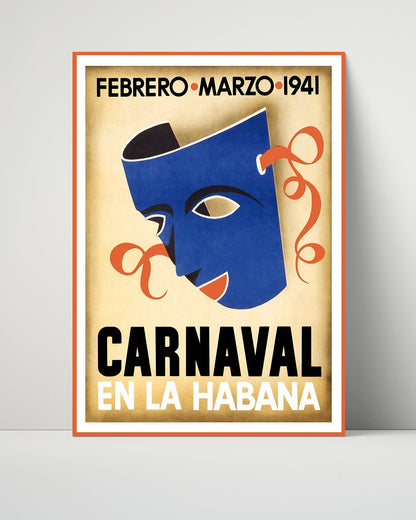 Classic Travel Unframed Poster -  Havana - Carnaval 1941