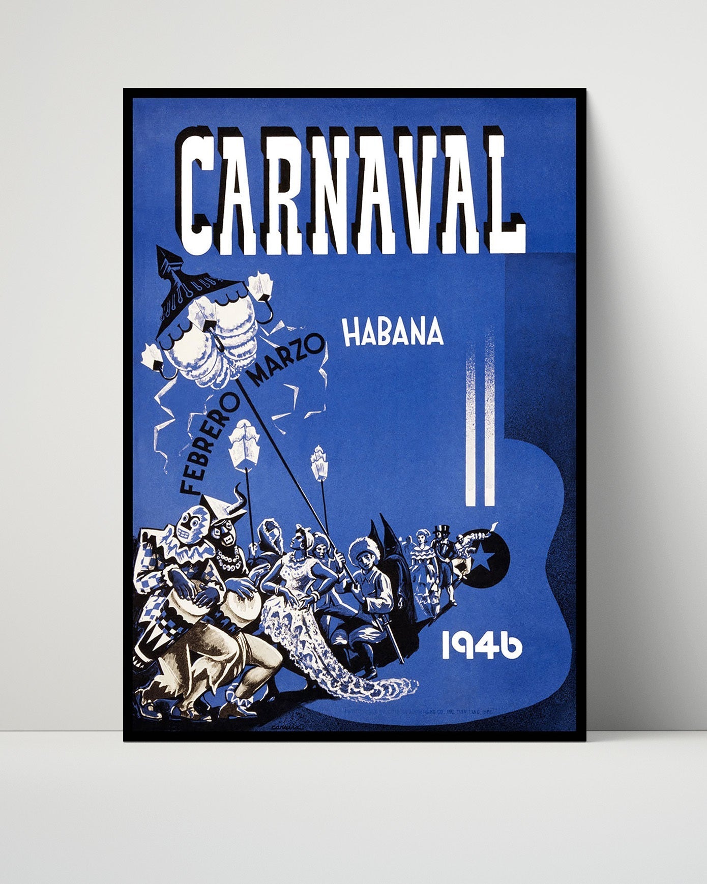 Classic Travel Unframed Poster -  Havana - Carnaval 1946
