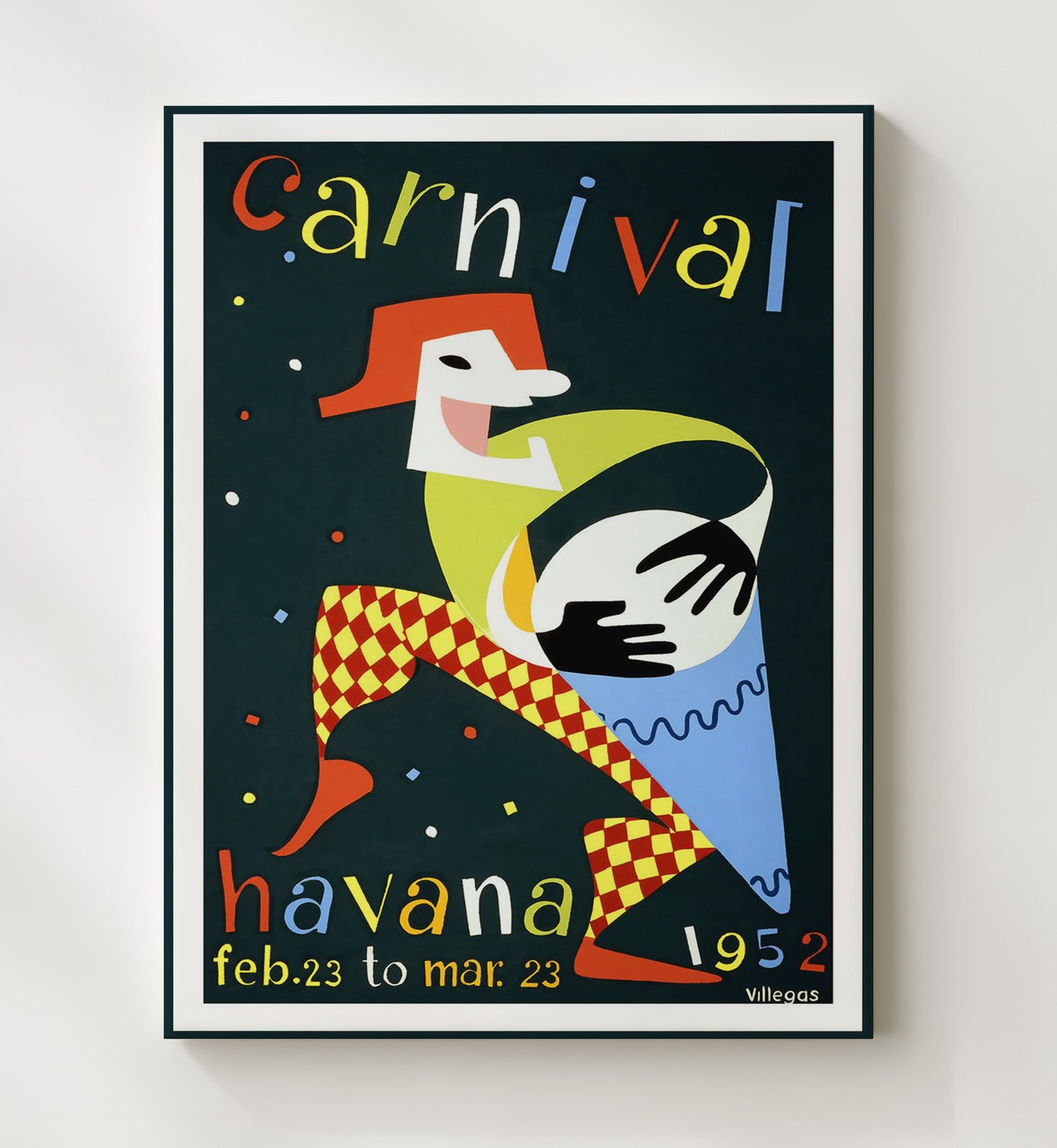 Havana Carnaval 1952 Vintage Travel Print 20x24 Canvas travel wall art print