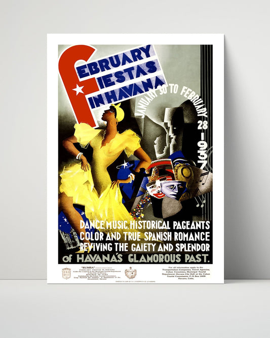 Classic Travel Unframed Poster -  Havana - Fiestas 1937