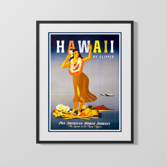 Classic Travel Poster - Hawaii - By Clipper