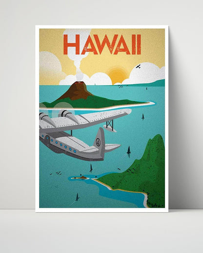Classic Travel Unframed Poster -  Hawaii - Seaplane