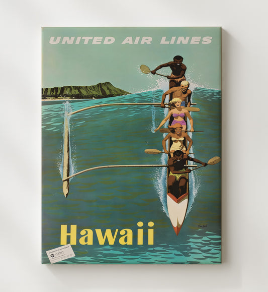 Hawaii United Airlines - Travel - 20x24 Canvas