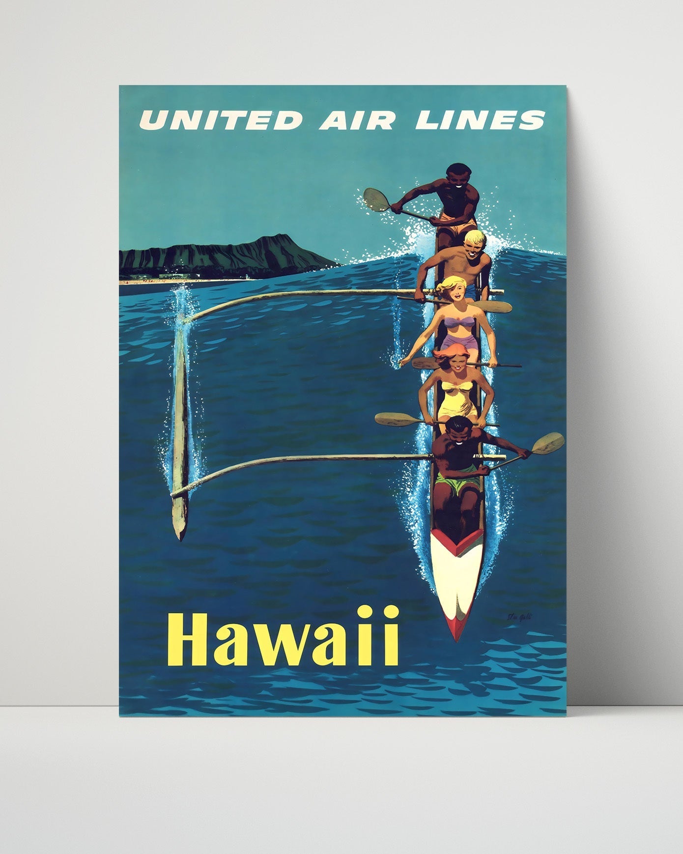 Classic Travel Unframed Poster -  Hawaii - United Airlines