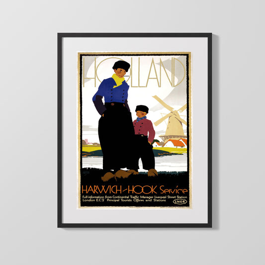 Classic Travel Poster - Holland America - Ship