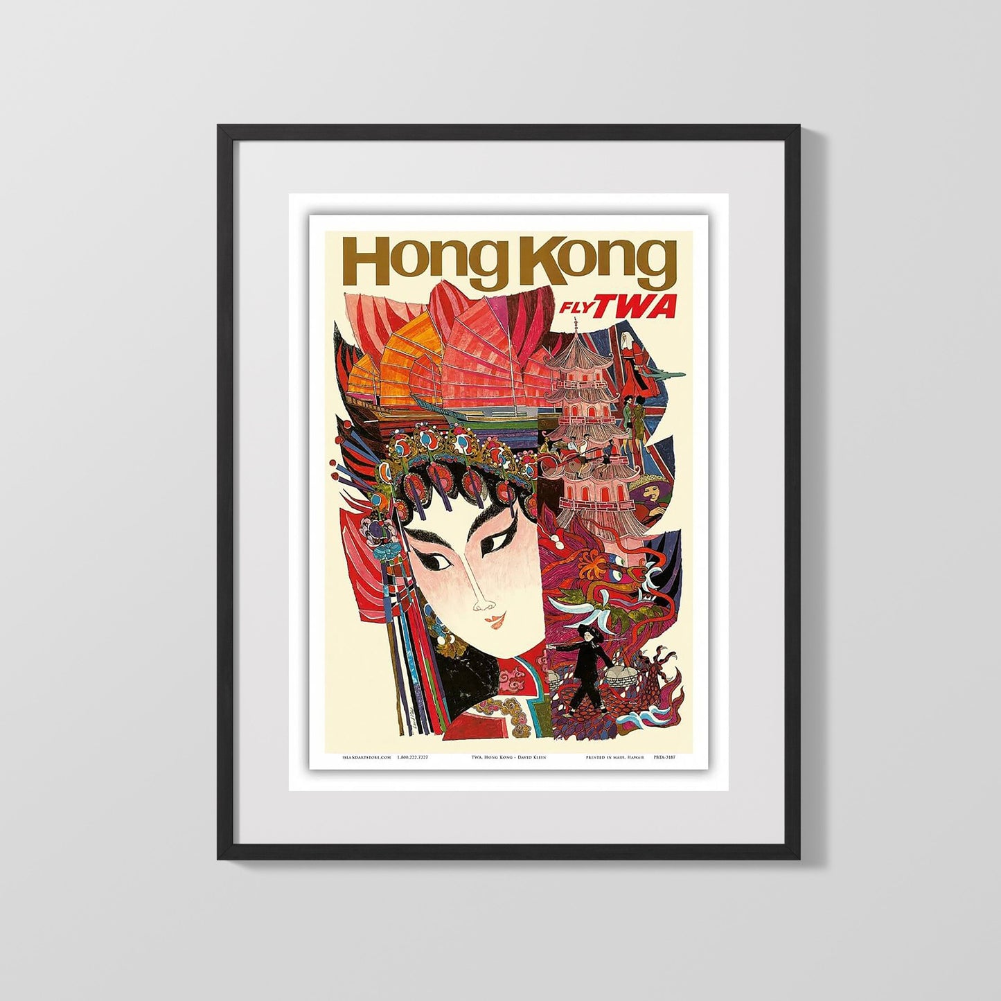Classic Travel Poster - Hong Kong - Fly TWA