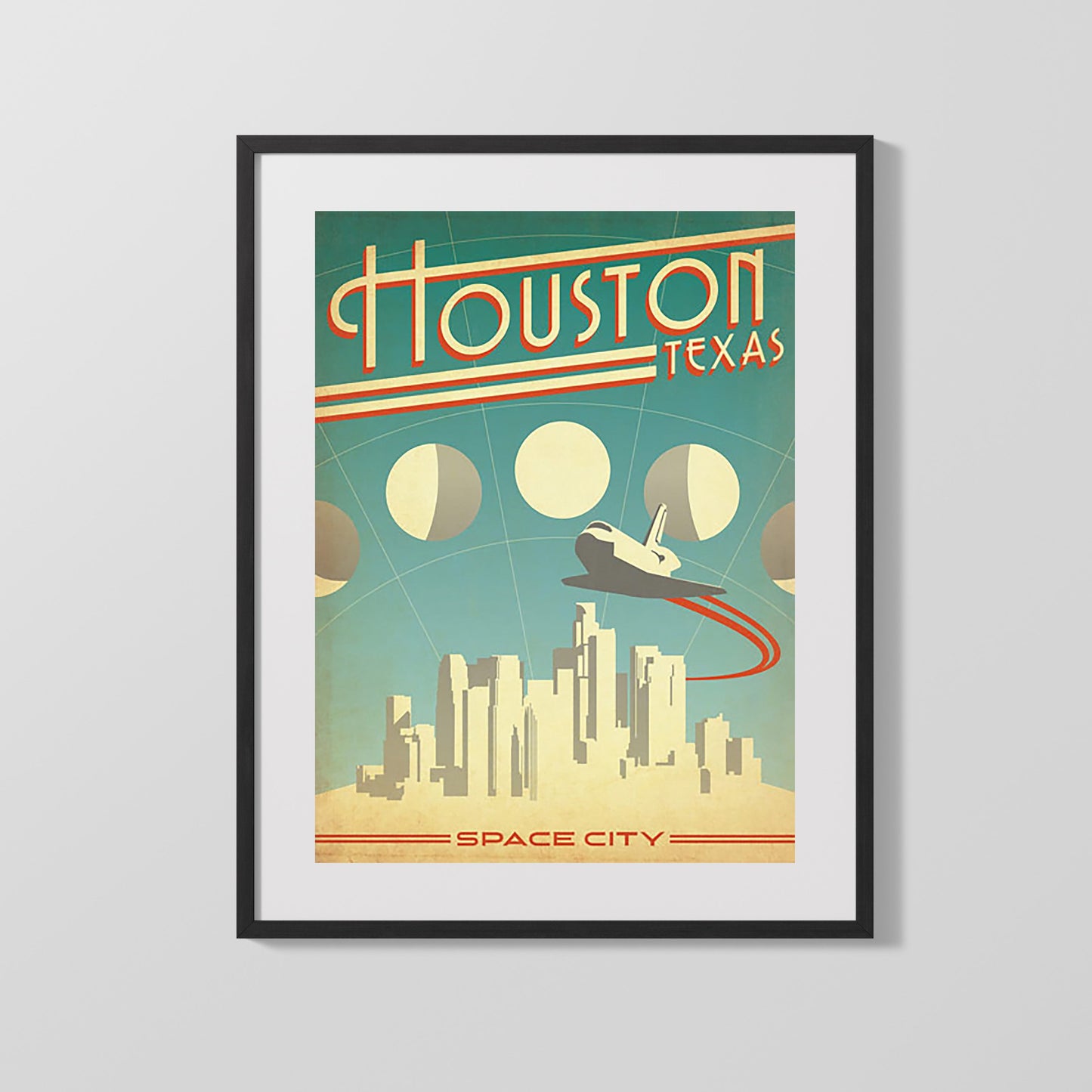 Classic Travel Poster - Houston - Space City