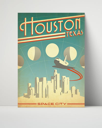 Classic Travel Unframed Poster -  Houston - Space City