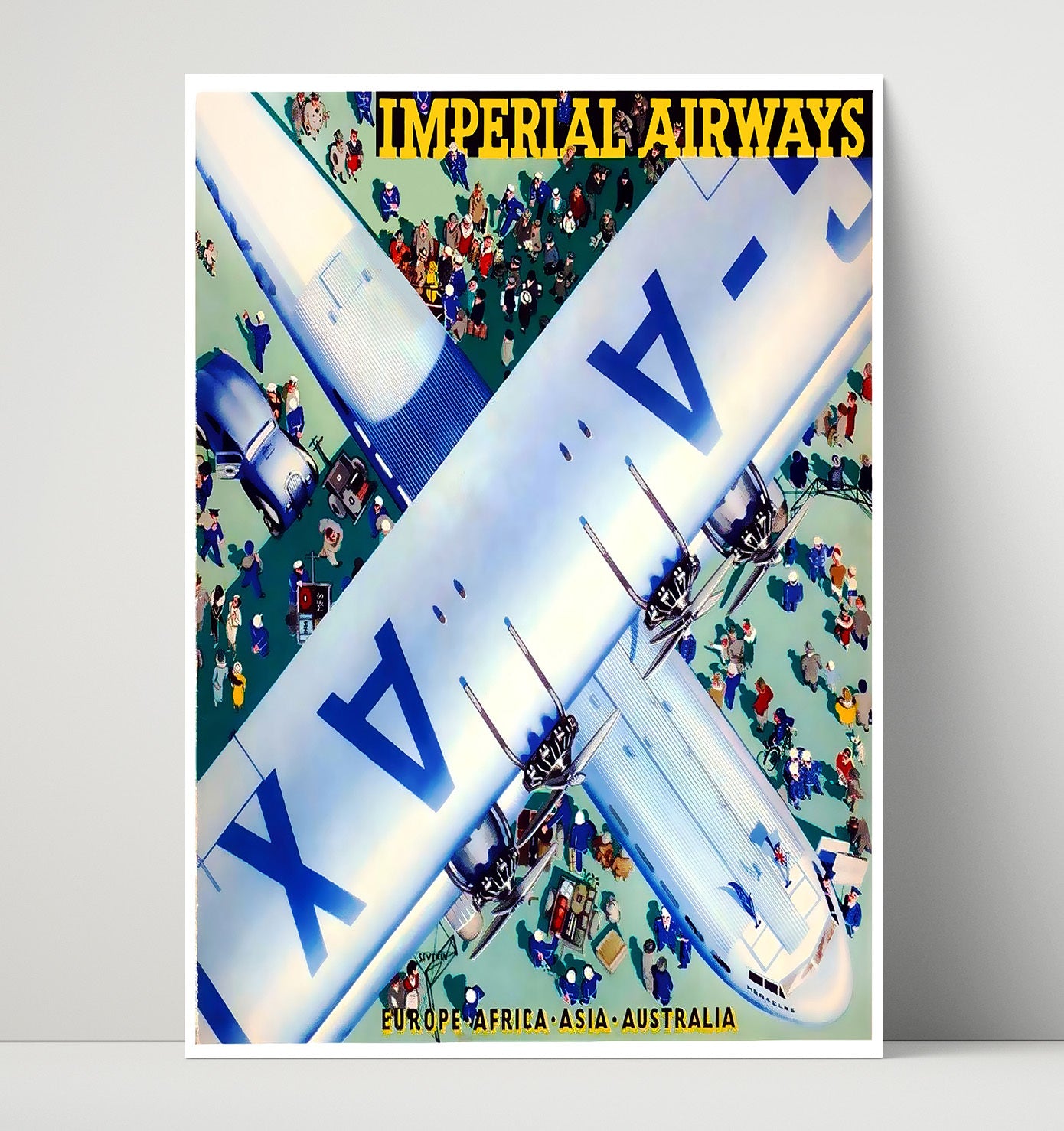 Imperial Airways Europe Africa Asia Australia Vintage Travel Print 16x20 Unframed Print travel wall art print