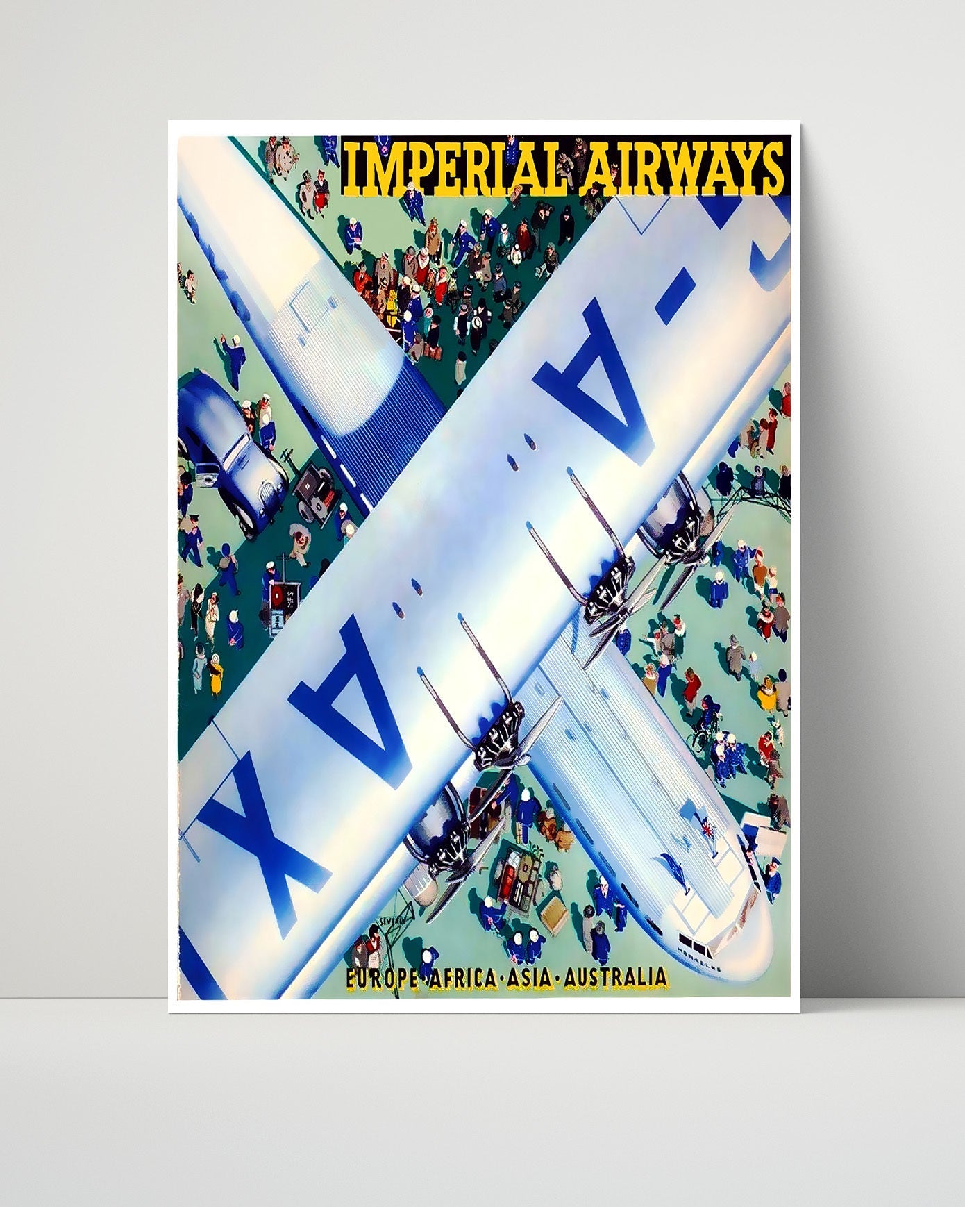 Classic Travel Poster - Imperial Airways - Europe Africa Asia Australia