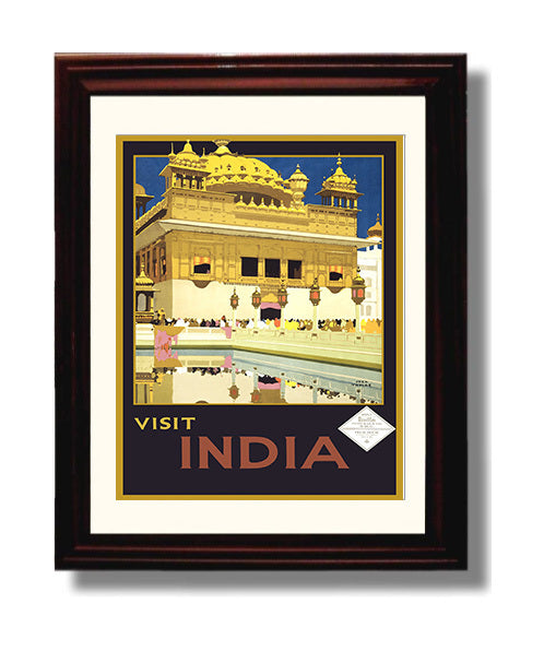 India Delhi House travel poster wall art 8x10 Canvas