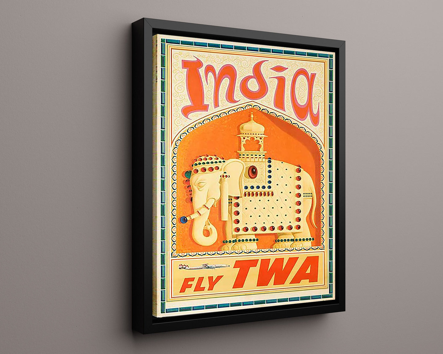Classic Travel Poster - India - Fly TWA