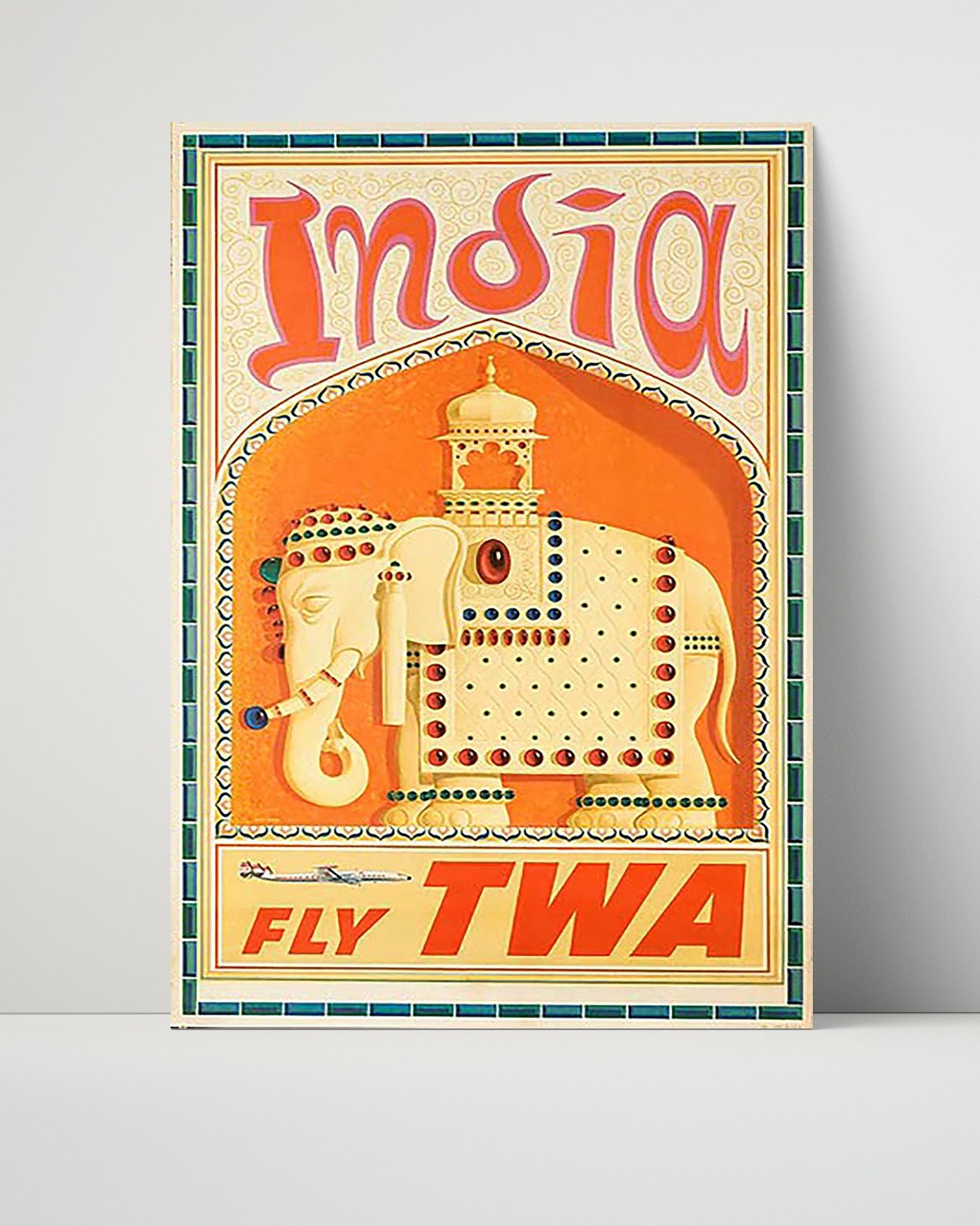 Classic Travel Poster - India - Fly TWA