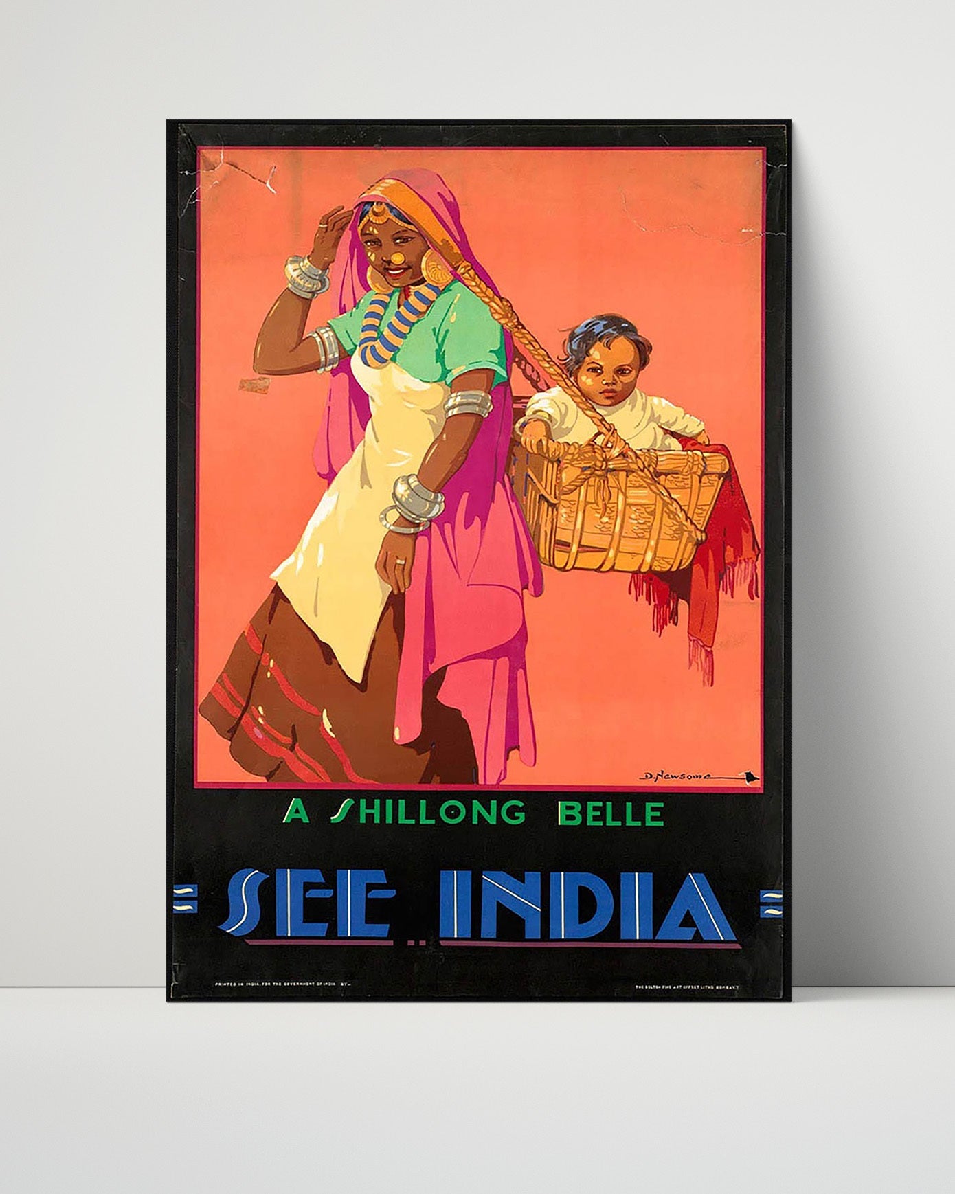 Classic Travel Poster - India - Shillong Belle