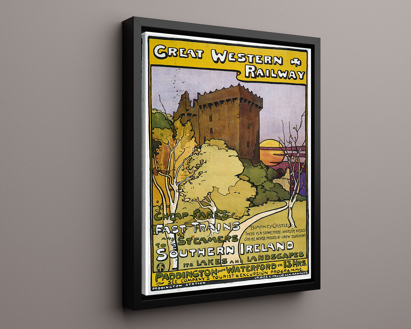 Classic Travel Poster - Ireland - Blarney Castle