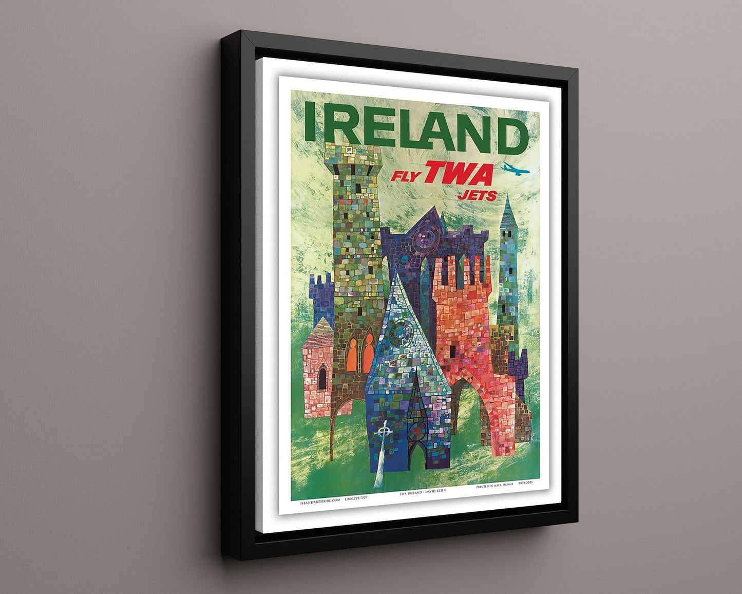 Classic Travel Poster - Ireland - Fly TWA Jets