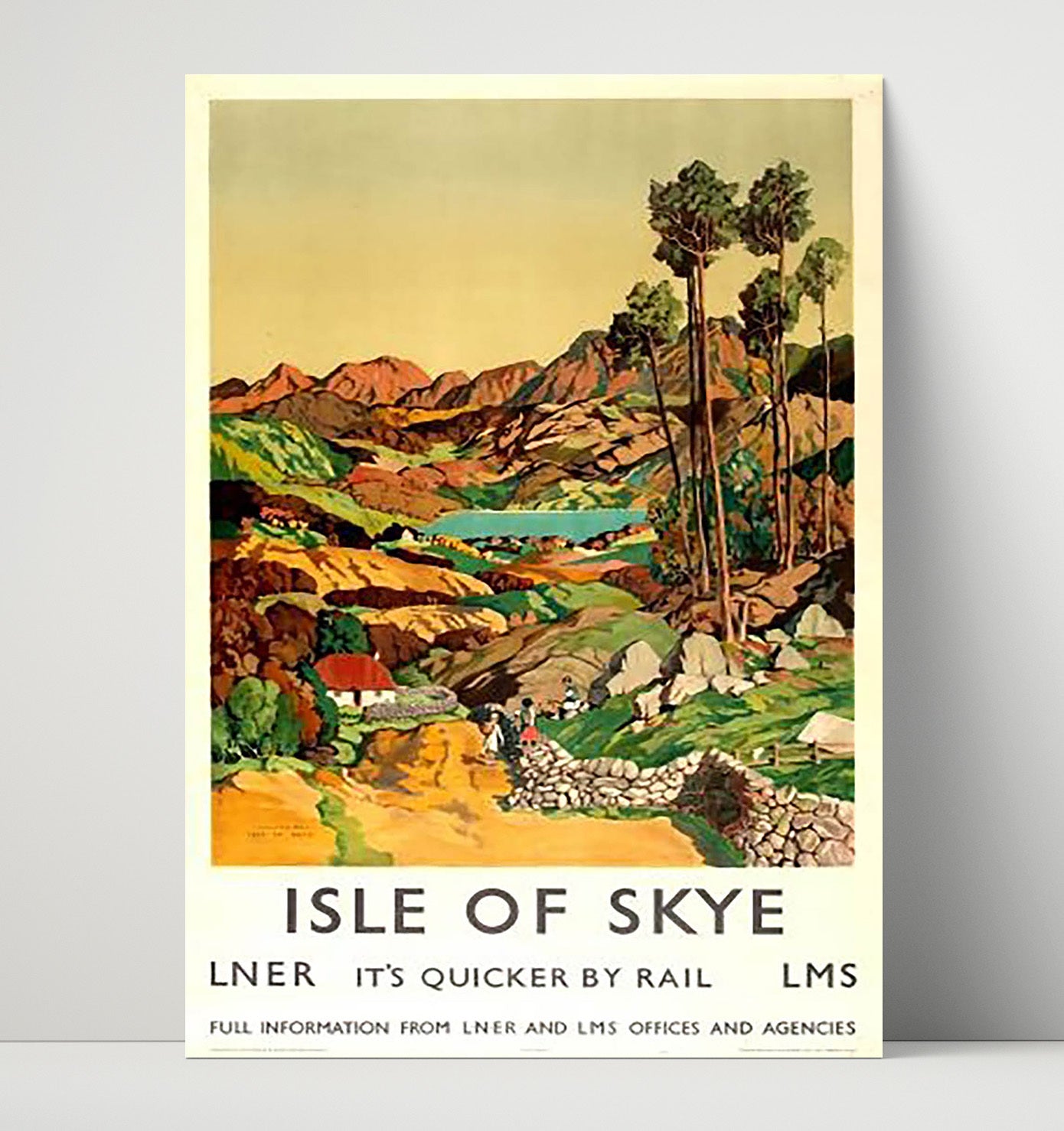 Isle Of Skye By Rail Vintage Travel Print 16x20 Unframed Print travel wall art print