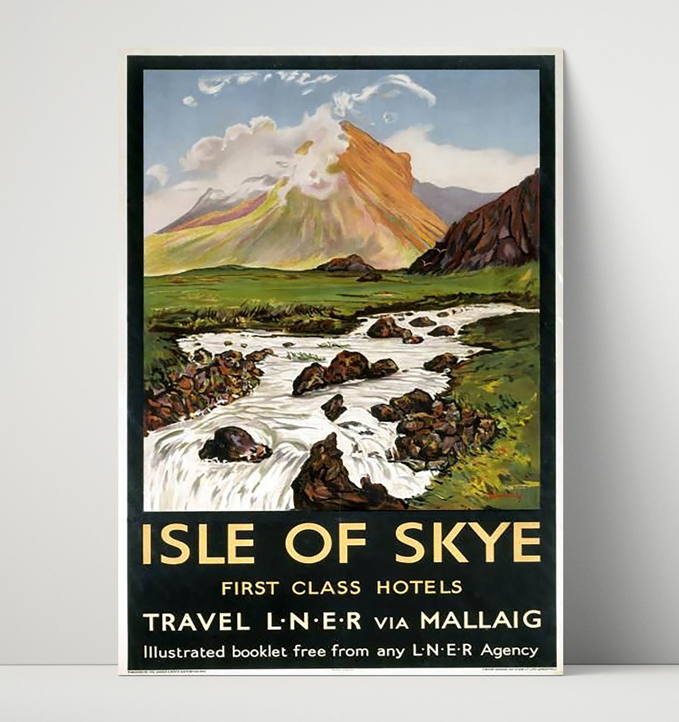 Isle Of Skye Hotels Vintage Travel Print 16x20 Unframed Print travel wall art print